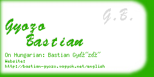 gyozo bastian business card